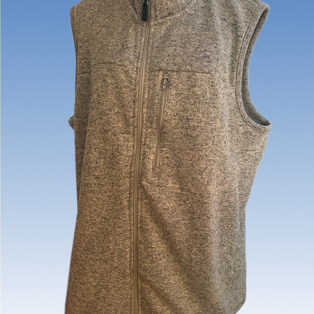 Wrangler Men's Zip Up Gray Sweater Vest size XL